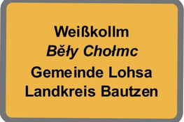 Bild vom Schild OT Weißkollm