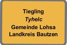 Bild vom Schild OT Tiegling