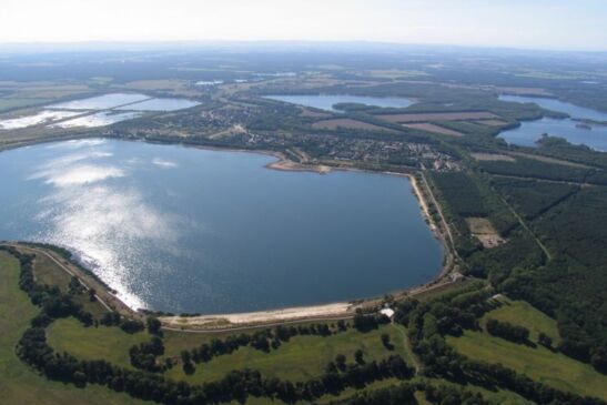 Luftbild vom Dreiweiberner See