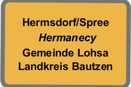Bild vom Schild OT Hermsdorf/Spree
